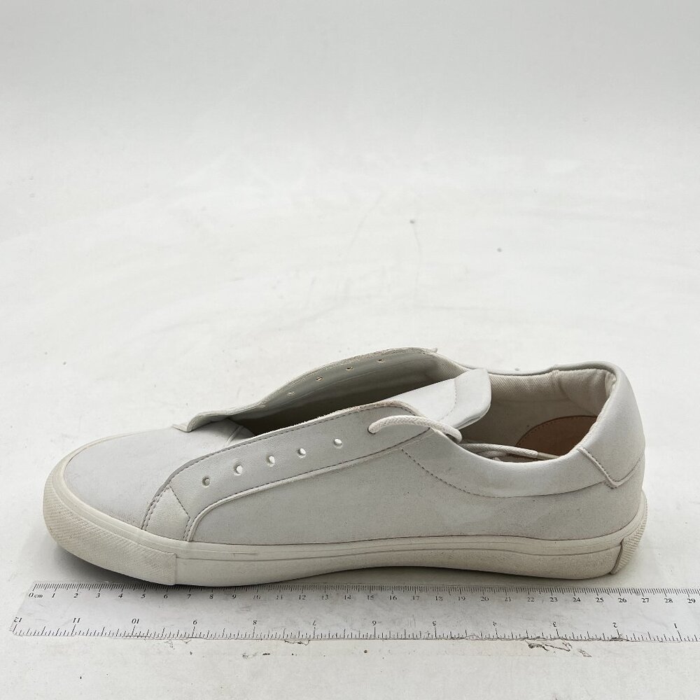 Womens White Canvas Sneaker Low Top Lace-up Canvas Shoes Lightweight Casual Shoe